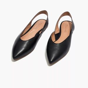 Madewell black leather Ava flats sz 8